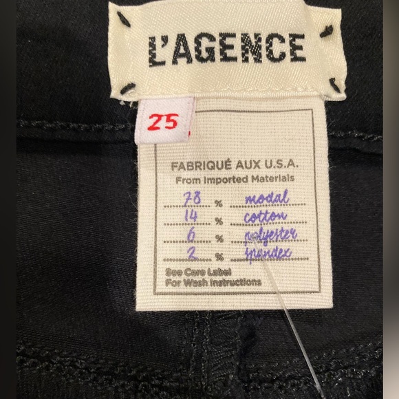 NWT, L’Agence Margot Coated Jean, Size 25, Black Coated - Picture 12 of 16